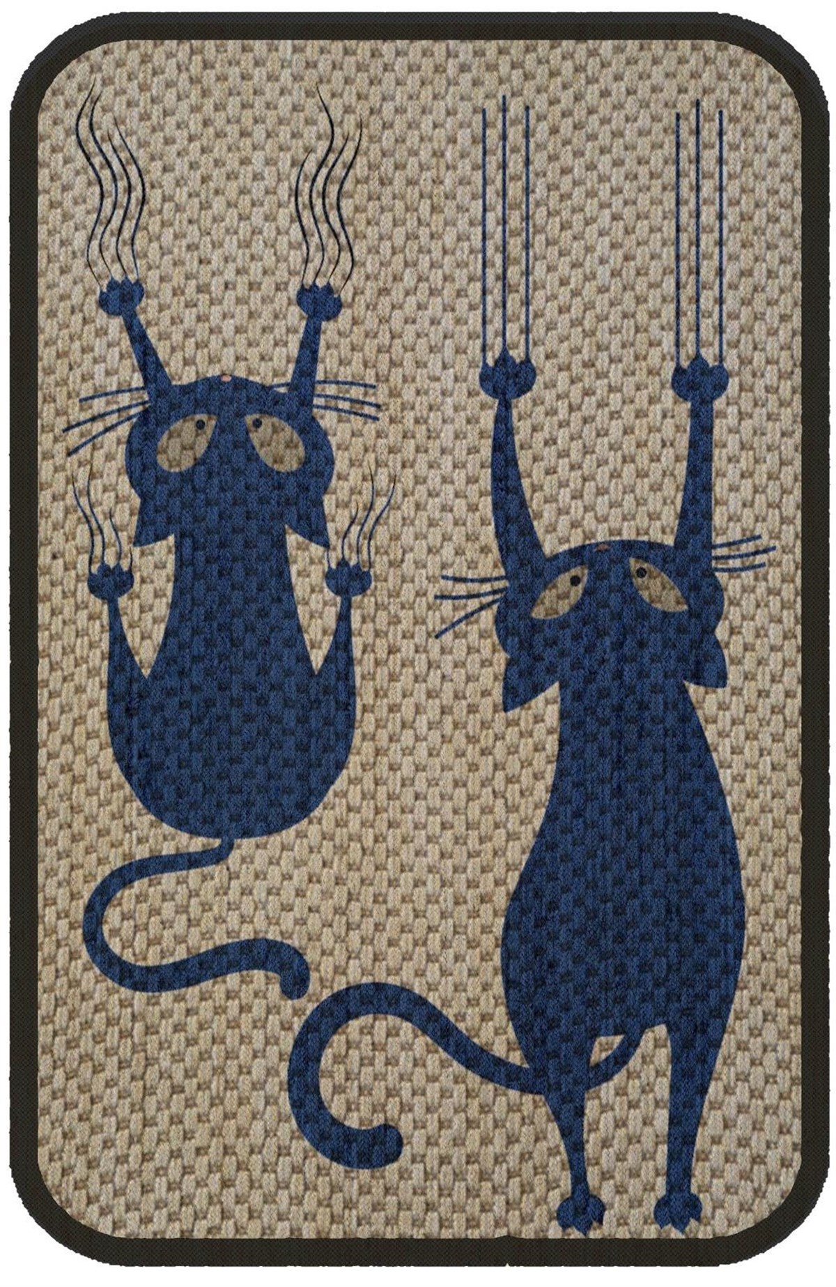  Desenli Kedi Tırmalama Paspası 58x37 Cm Two Blue-1