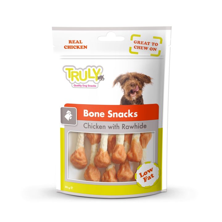 has 2323 (140-8232) Truly Dog Bone Snacks Chicken With Rawhide 90gr-1