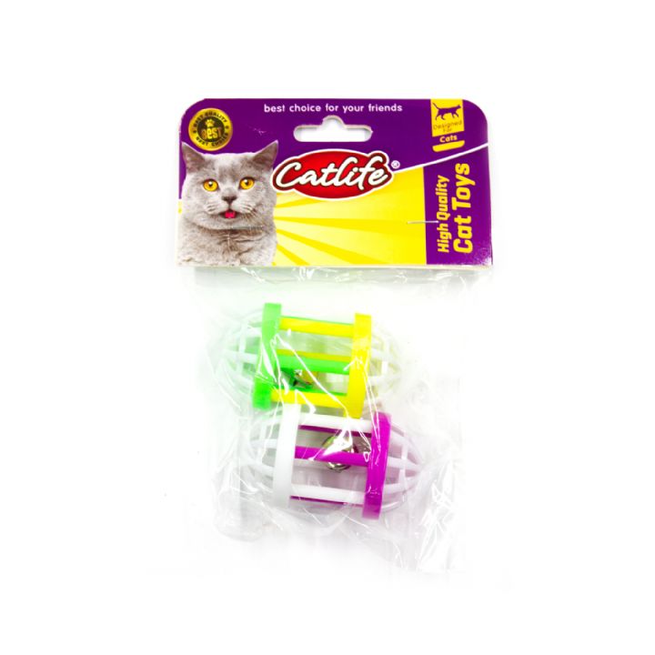 brsp 202361-CATLİFE  2'li paket Zilli kedi oyuncağı-1