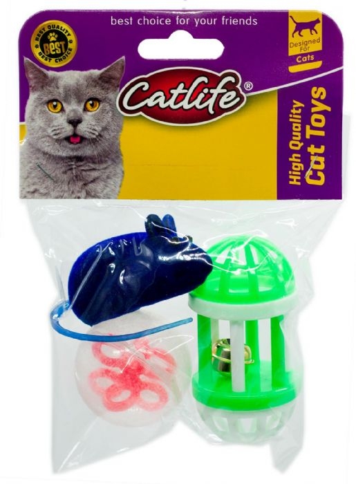 202463-Catlife Zilli Kedi Oyuncağı 3'lü Paket-1