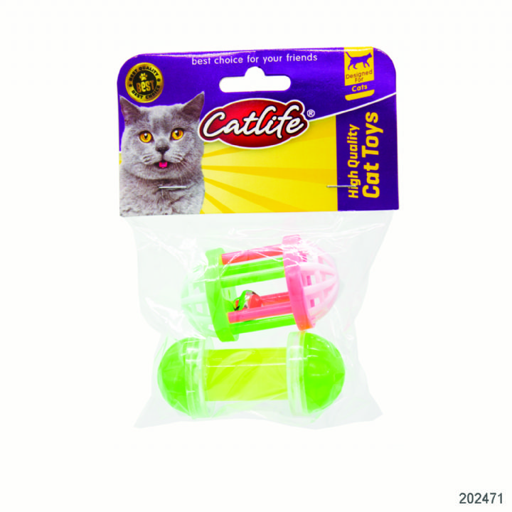 brsp 202471-CATLİFE 2'li paket Zilli kedi oyuncağı-1