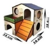 YA016 Çift katlı bahçeli hamster evi-1
