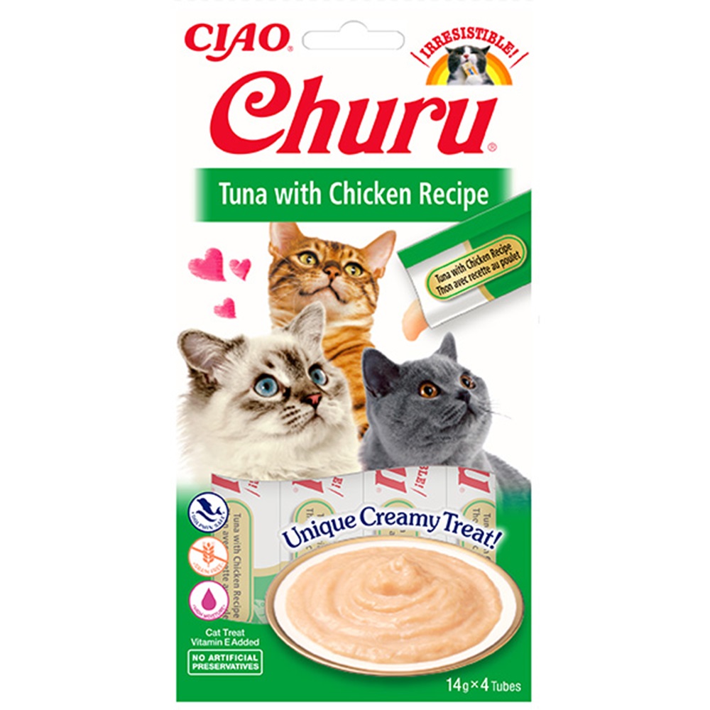 EU-102-Ciao Churu Cream Ton Balıklı ve Tavuklu Kedi Ödül Kreması 4 x 14 Gr-1