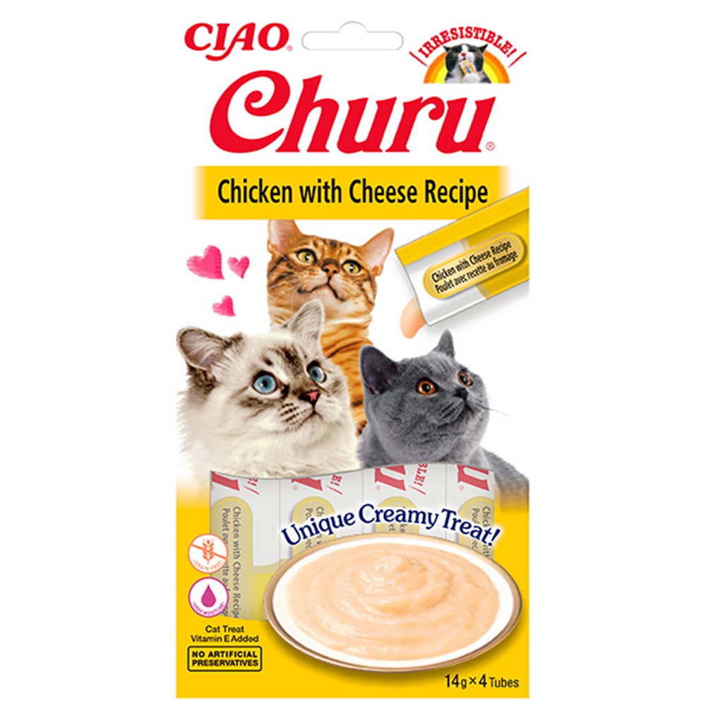 EU-107-Ciao Churu Cream Tavuklu ve Peynirli Kedi Ödül Kreması 4 x 14 Gr-1