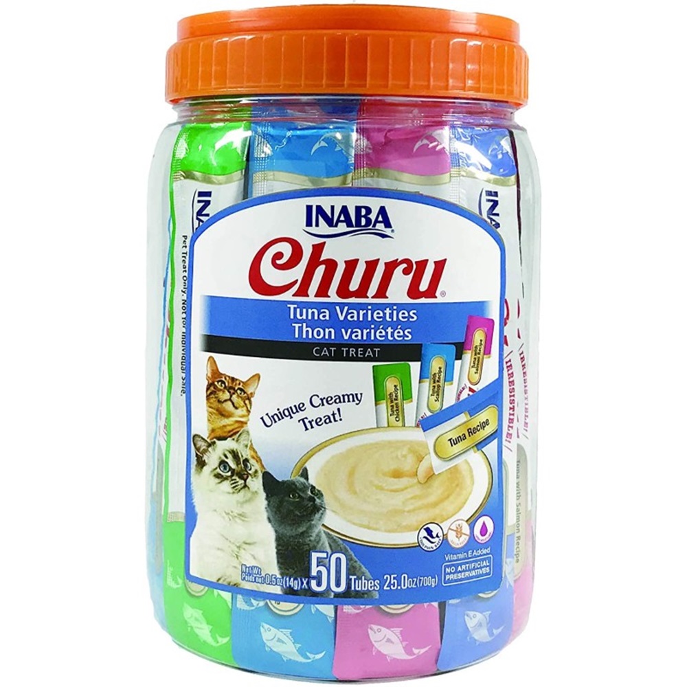 EU151 Ciao Churu Cream Tuna Kedi Ödül Kreması 50 x 14 Gr + Sakalama Kabı Hediyeli-1