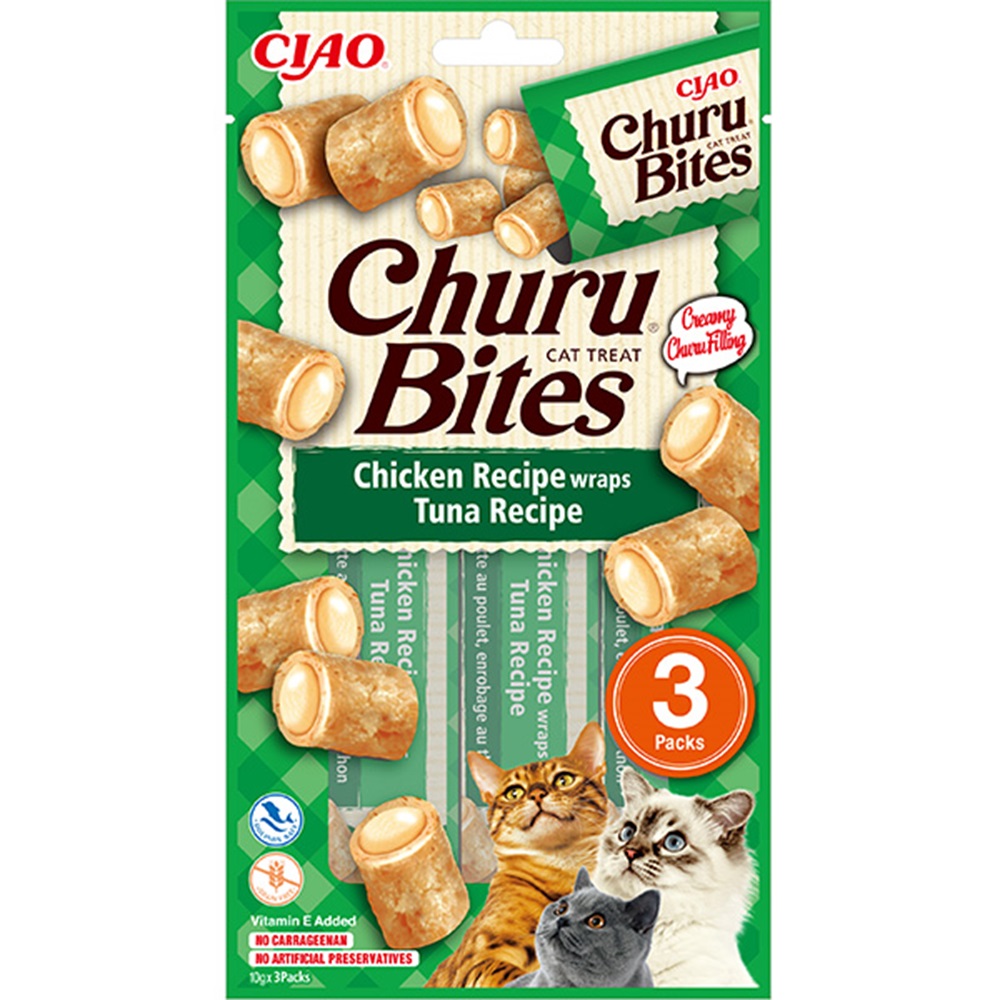 EU721-Ciao Churu Bites Tavuk Sargılı ve Ton Balıklı Kedi Ödül Maması 3 x 10 Gr-1