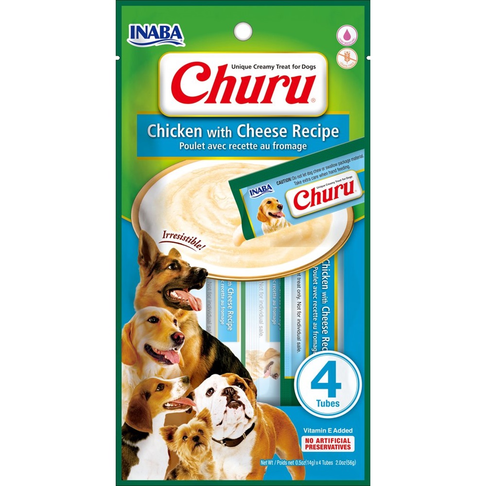 EUD-614-Ciao Churu Peynirli ve Tavuklu Tamamlayacı Köpek Ödül Maması 4 x 14 Gr-1