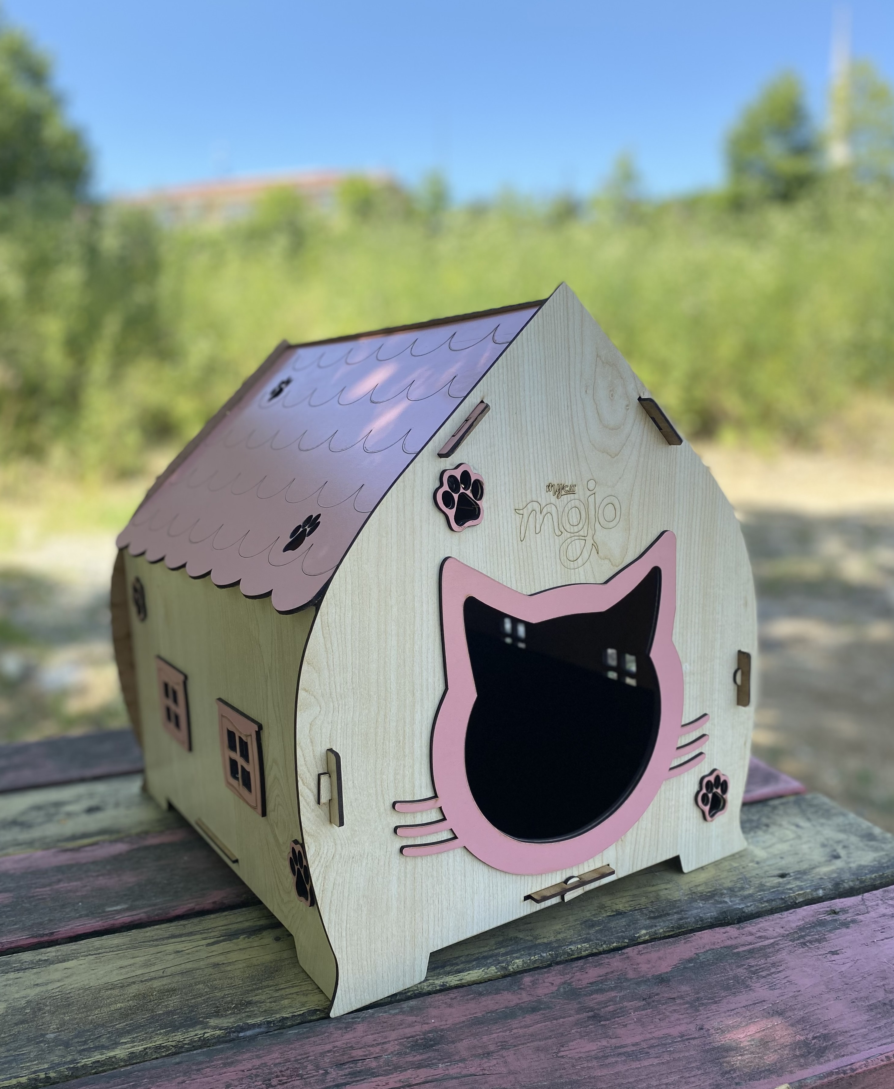 Kedi kulübesi pembe 60.00 ₺ + KDV