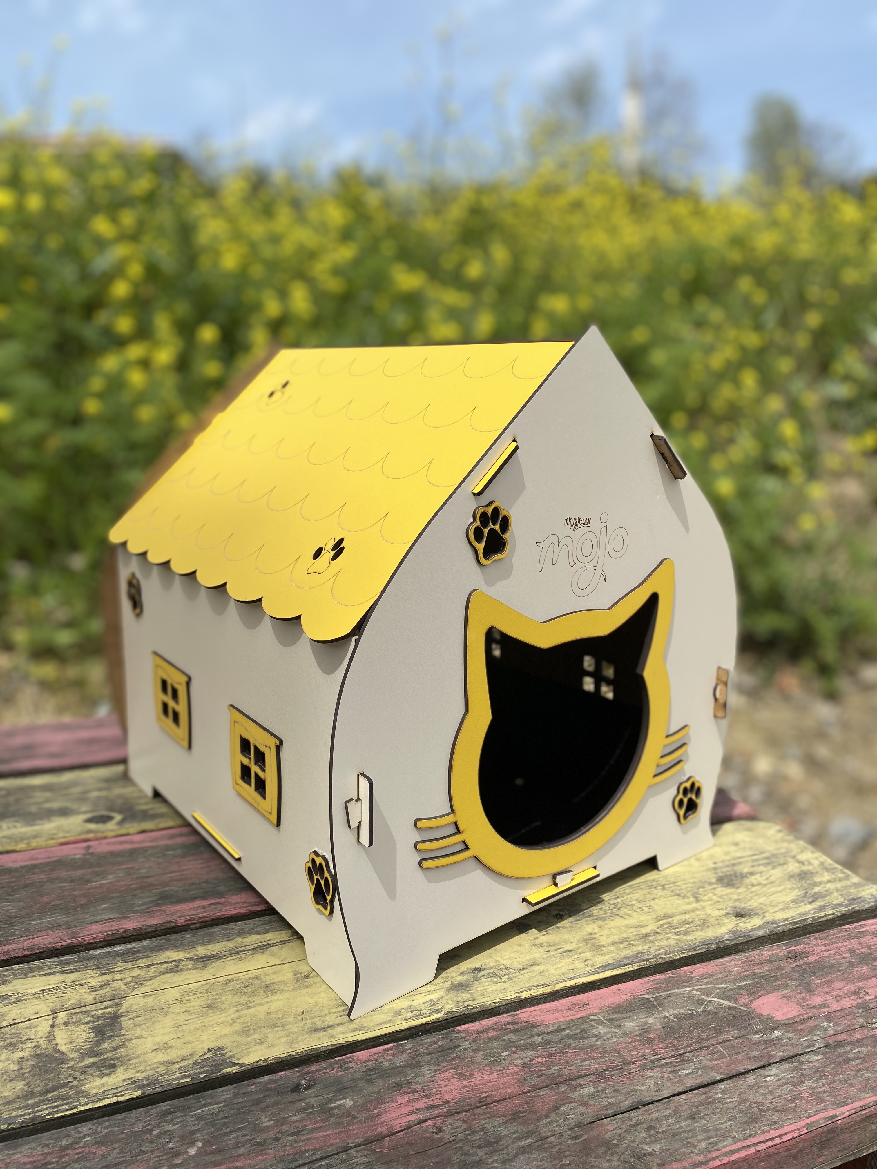 Kedi kulübesi sarı 60.00 ₺ + KDV