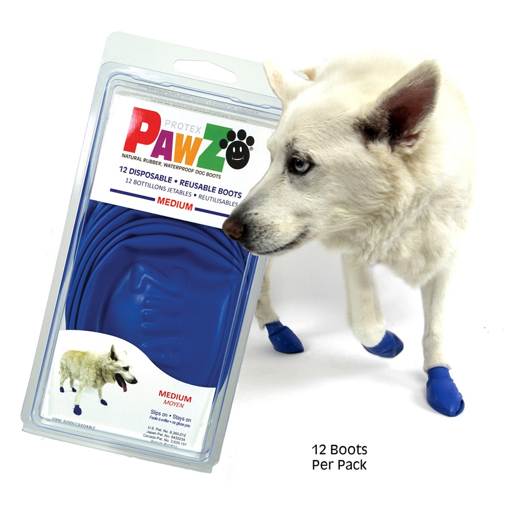 PB-1048-Pawz Mavi Medium Köpek Galoşu 12li-1