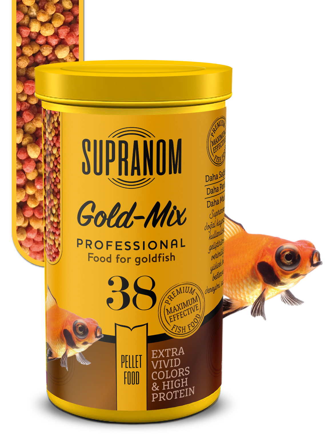 Supranom japon balık yemi gold-mix pellet food 250ml (38)-1