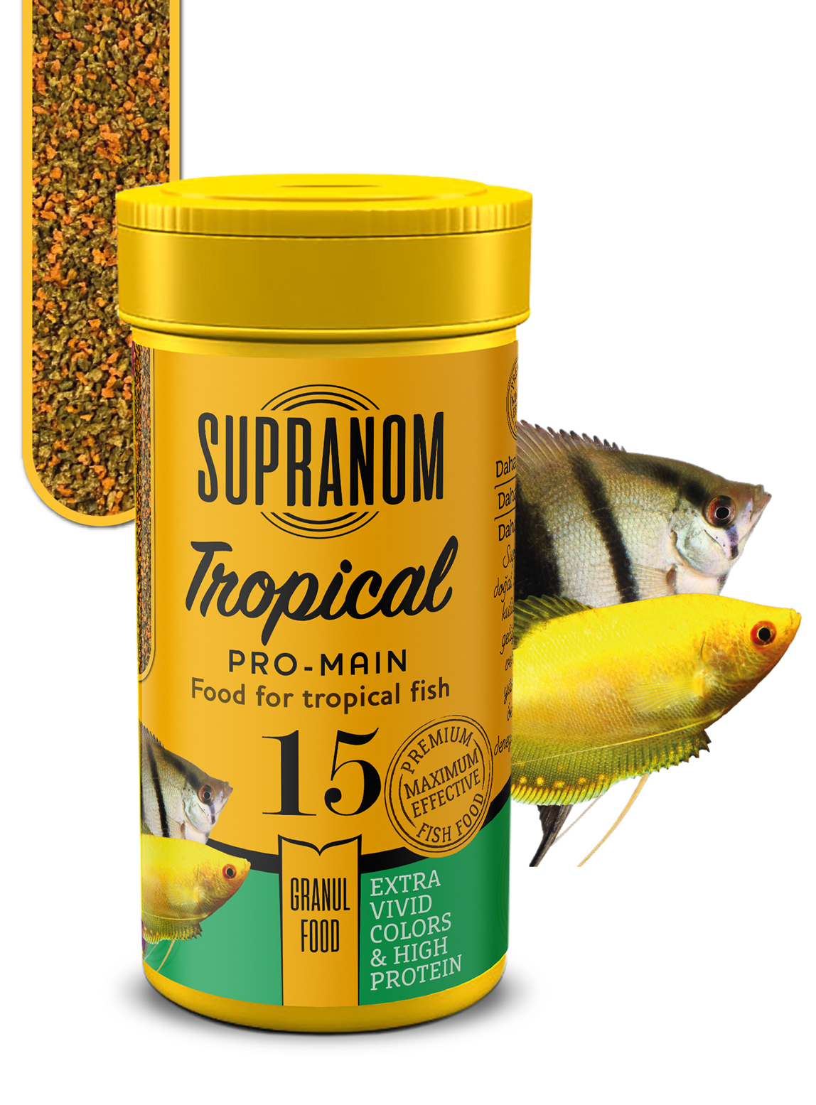 Supranom küçük ağızlı tropical balıklar pro-main granul food 100ml (15)-1