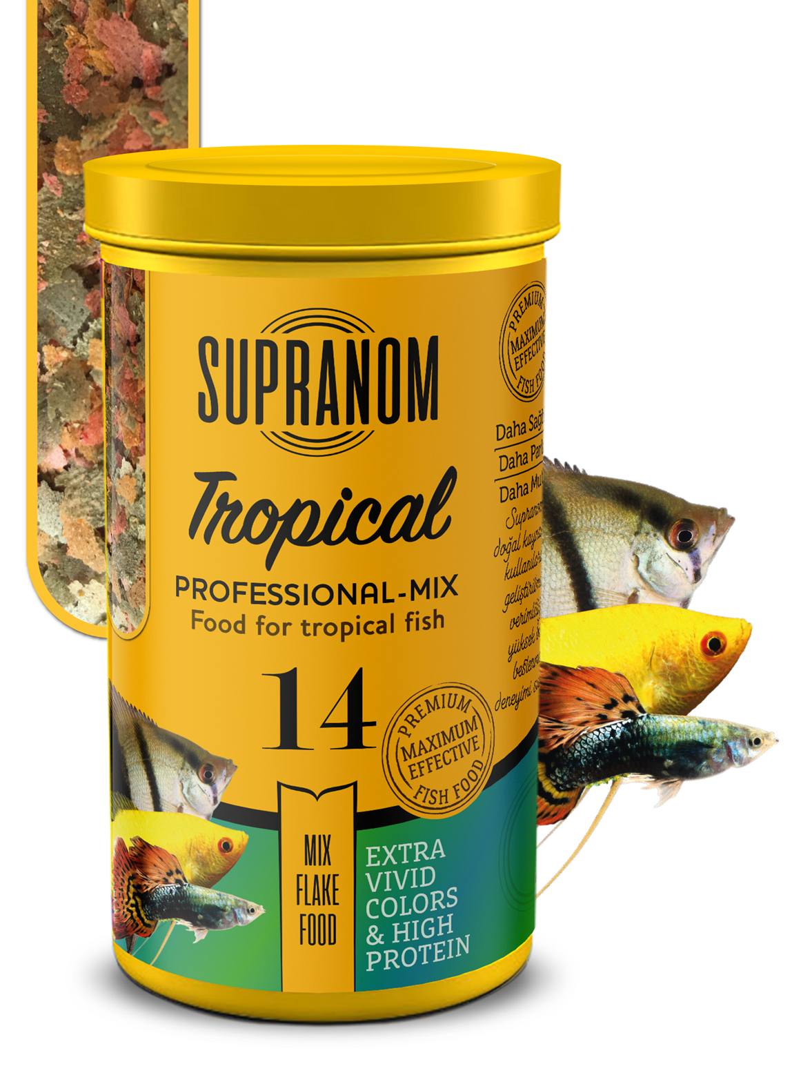 Supranom tropical balık yemi professional-mix flake food 250ml (14)-1