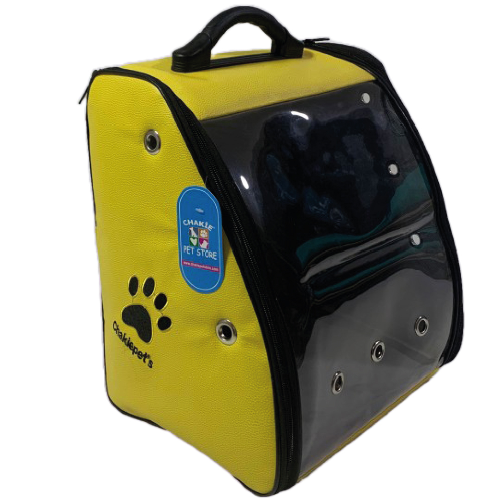 cha-7561  kedi&köpek deri ve sırt çantası sarı 40*33*26CM-1