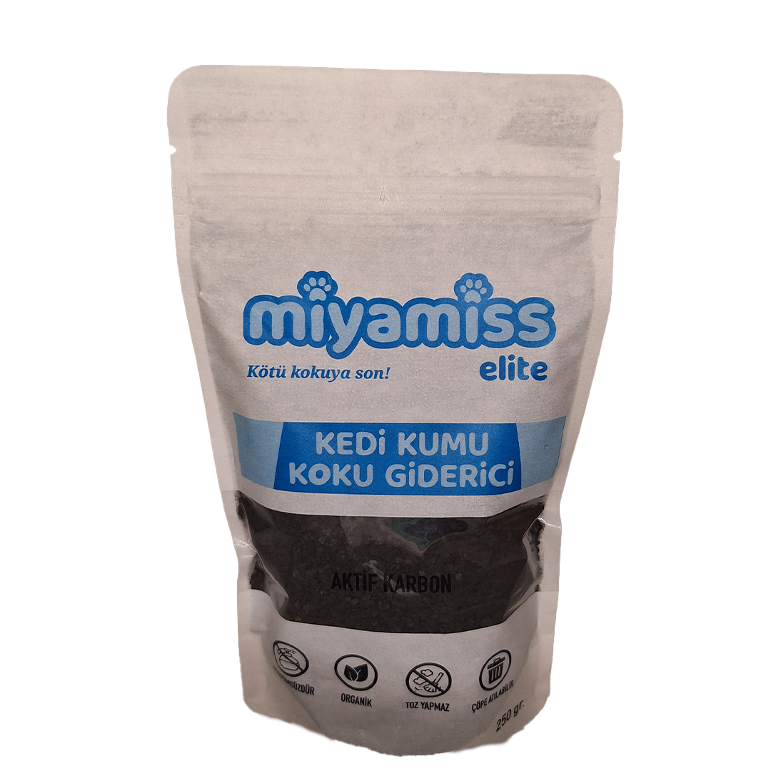 Miyamiss Elite Aktif Karbon Kedi Kumu Koku Giderici 250 gr.-1