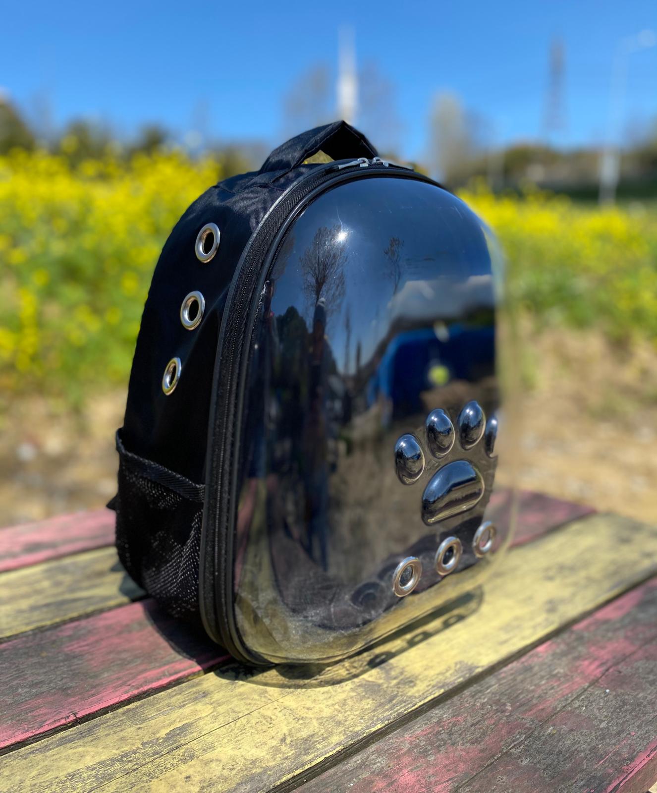 mojo pati kabartmalı astronot taşıma çantası siyah-1