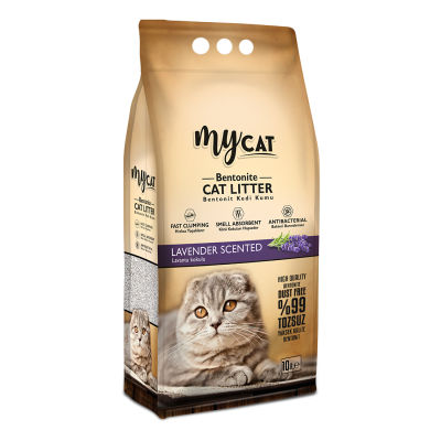 mycat (10 LT) bentonit kedi kumu lavanta kokulu ( ince tane )-1