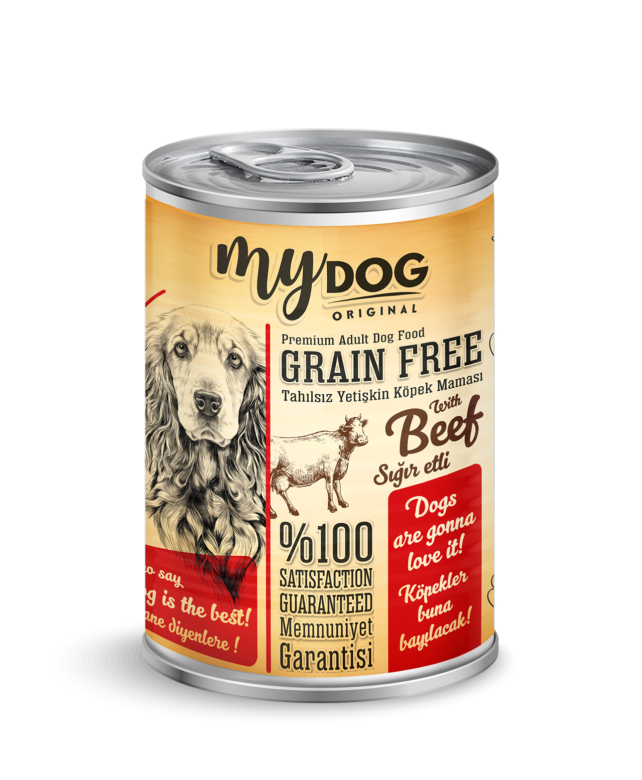mydog pate tahılsız sığır etli köpek konservesi 400gr 12'li-1