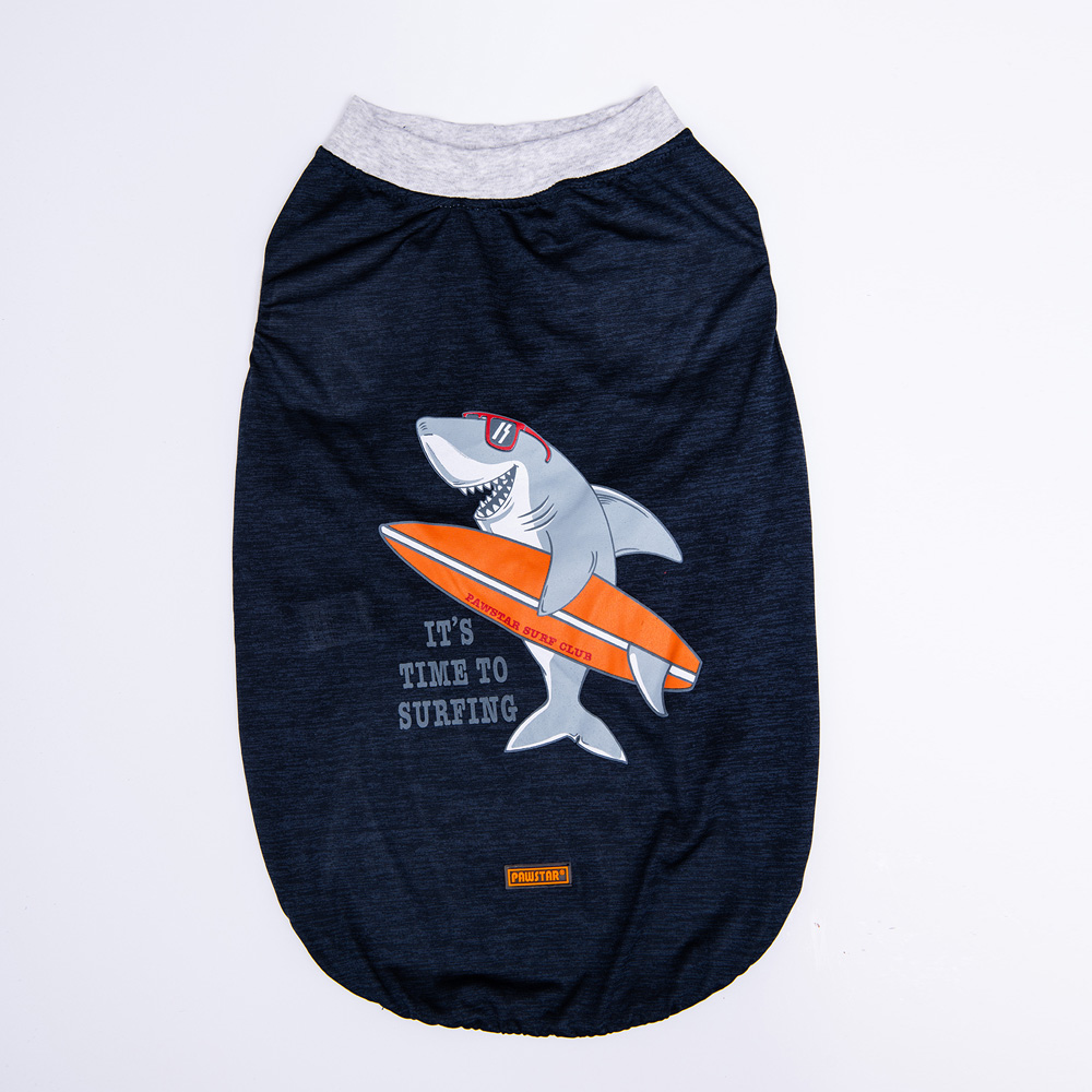 paw-23856 Navy Blue Shark Büyük T-shirt 4XL-1