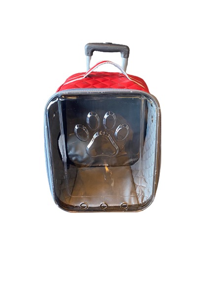 tcs-15 çekçekli kapitone kedi köpek sırt çantası kırmızı-1