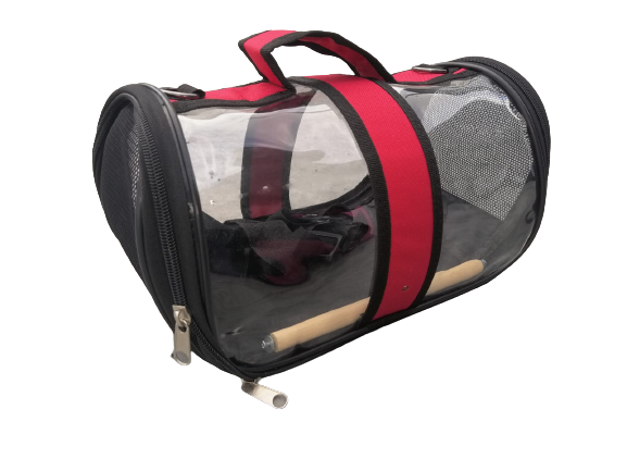 tcs-20 tünekli kuş taşıma çantası kırmızı-1