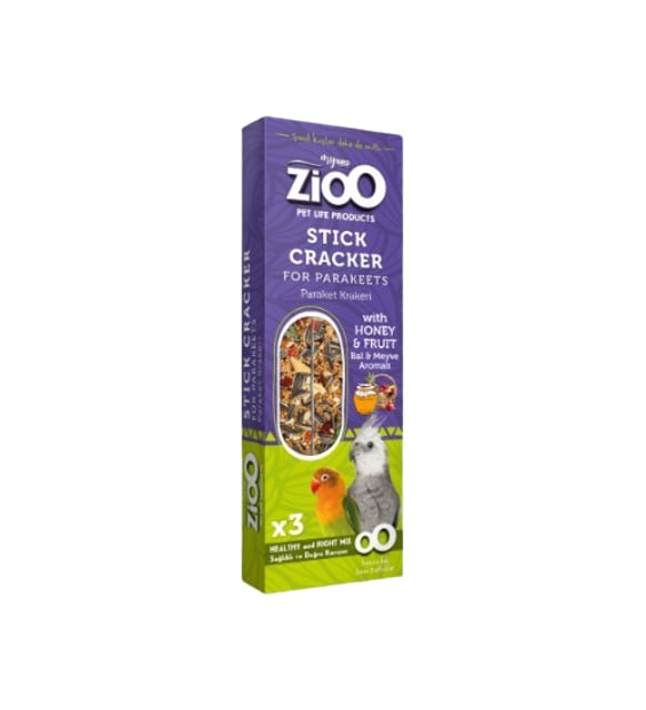 ZioO 3'lü bal aromalı ve meyveli paraket krakeri tekli kutu-1