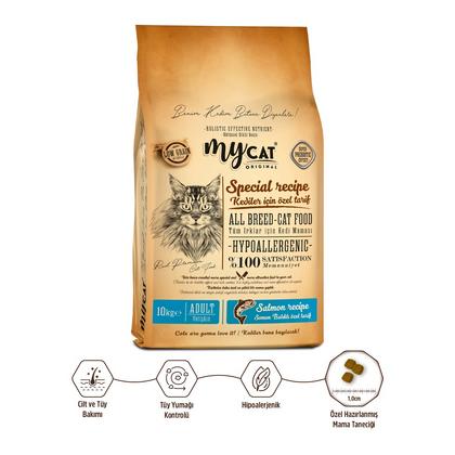 10kg mycat SKIN CARE somon balıklı kedi maması 
